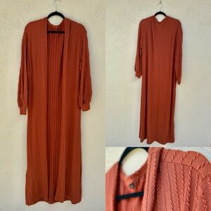 Women's Rust Cardigan Sweater